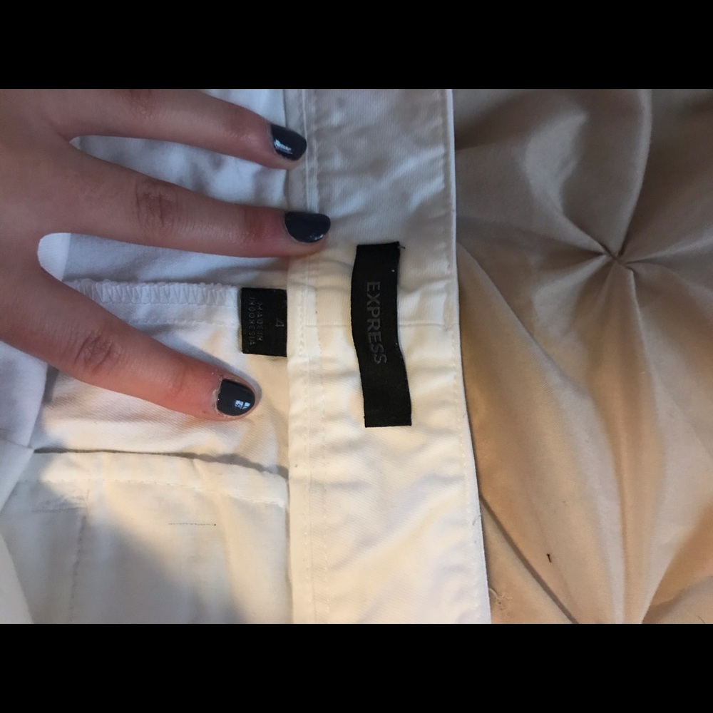 Express button down skirt white